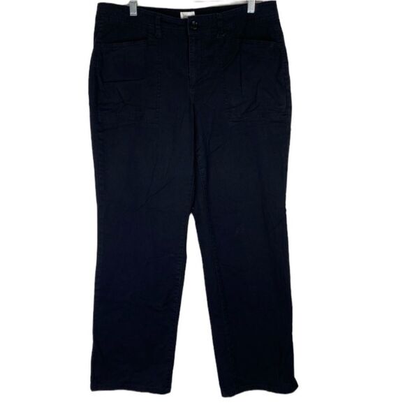 JMS Just My Size Black Casual Straight Leg Pants Pockets 16W - Picture 1 of 11